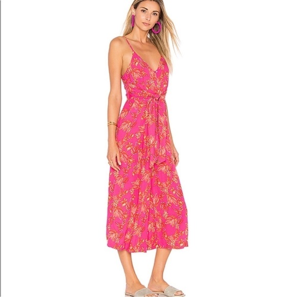 Free People Hot Pink Printed Hot Tropics Jumpsuit - Picture 3 of 16